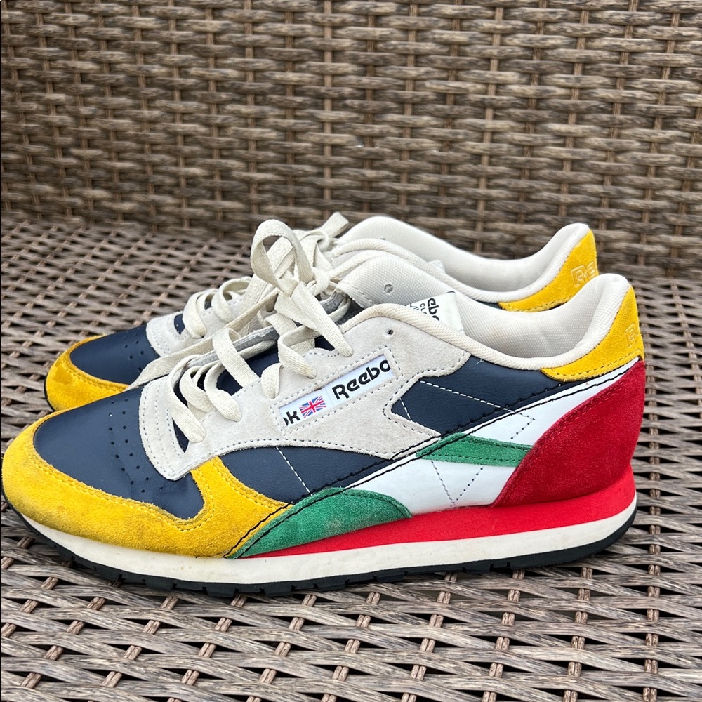 Reebok Men's Primary Colorful‎ Red Yellow Green Blue White Retro Sneakers